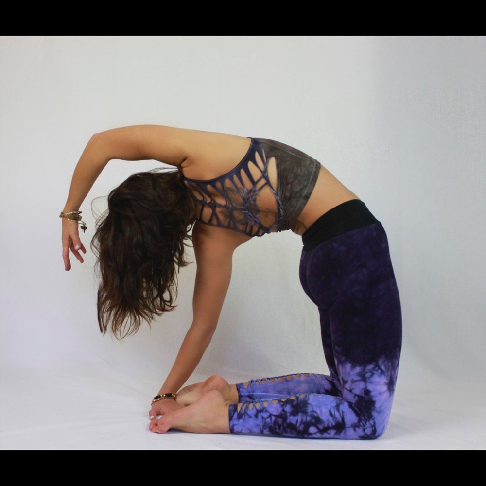 Ahzalhea lavander fields hand dyed ombré leggings